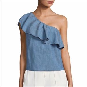 Alice and Olivia One Shoulder Top